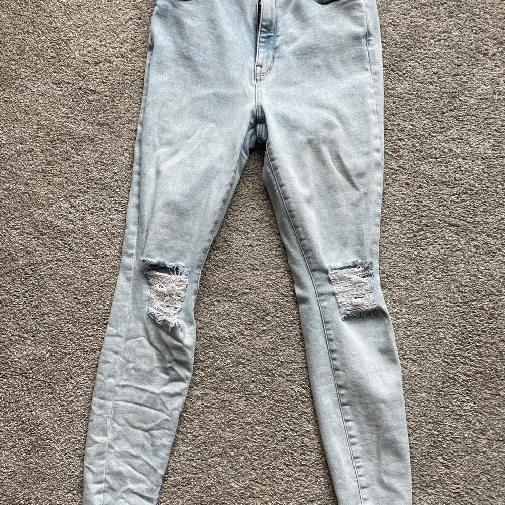 Light Blue Distressed Women's Jeans